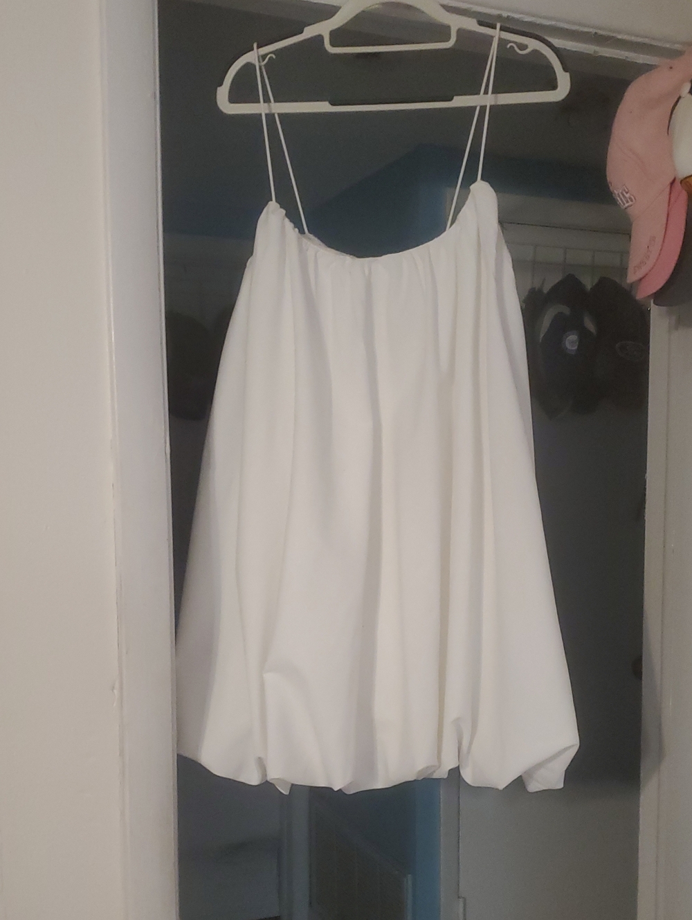 Snow White Spaghetti Strap Bubble-Hem Mini Dress. Worn Once.